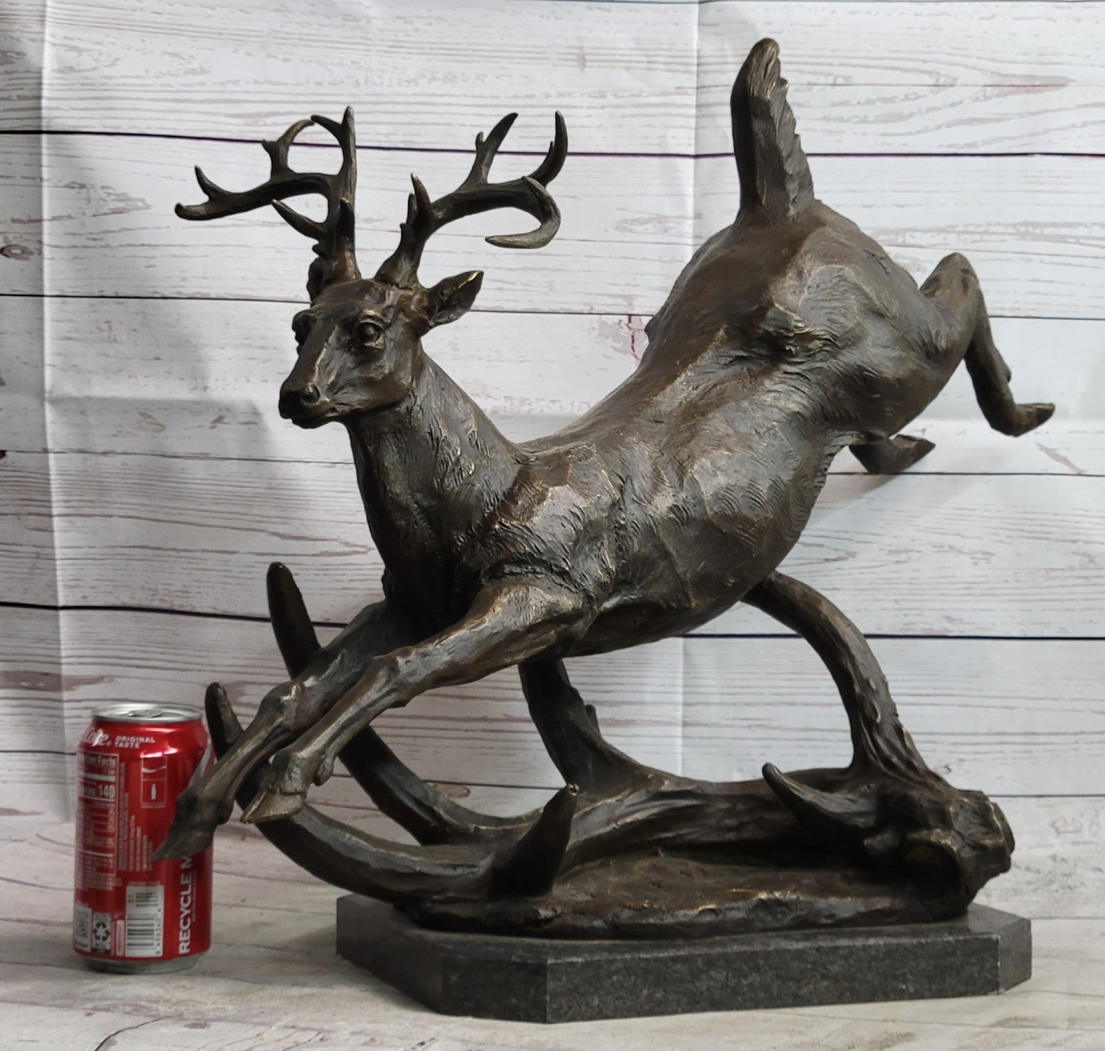 Extra Large Original Male Deer Buck Stag Bronze Sculpture by Williams Figure Art