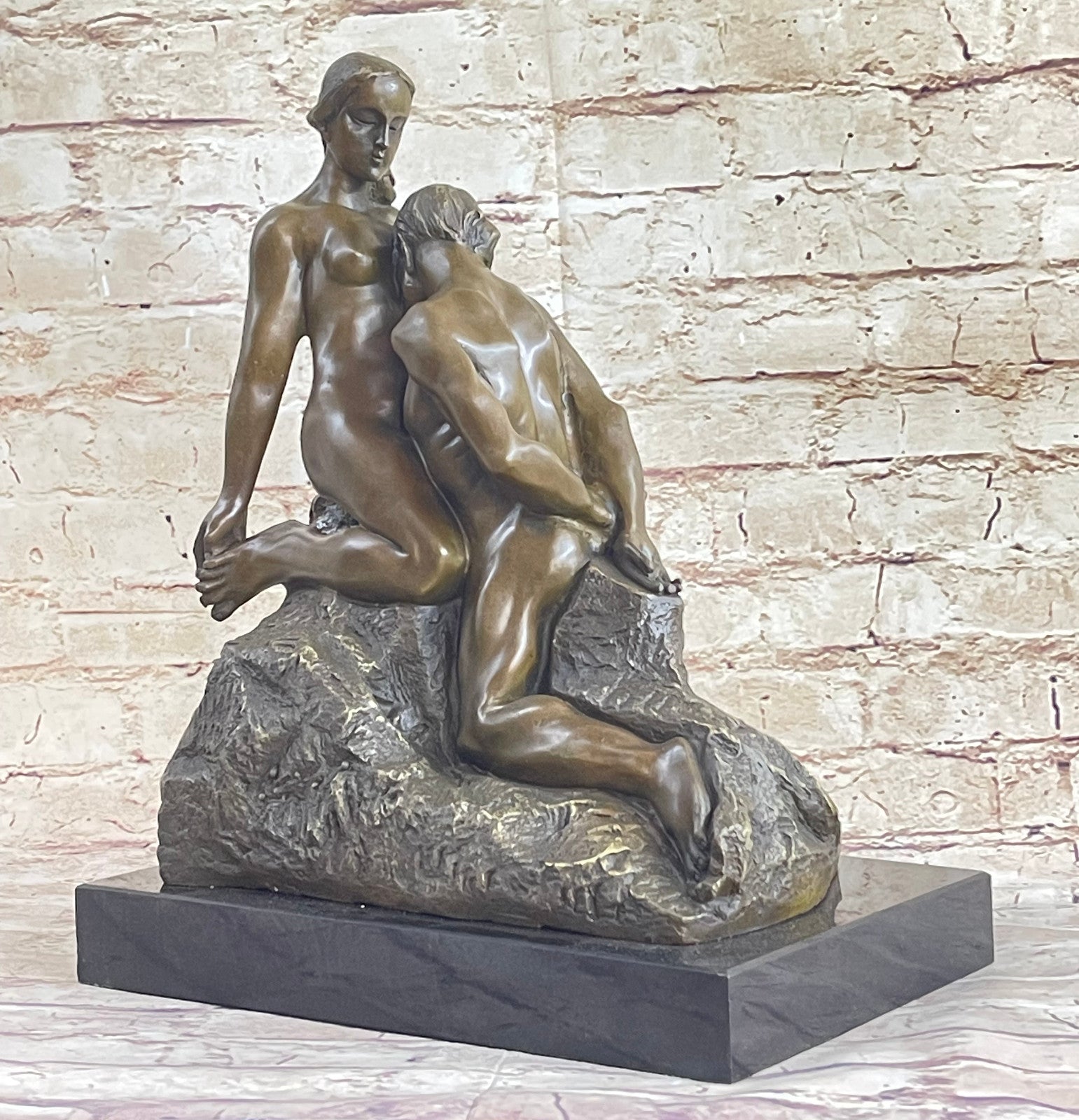 Rodin Eternal Idol Nude Erotic Bronze Marble Statue Figurine Sculpture Art Decor