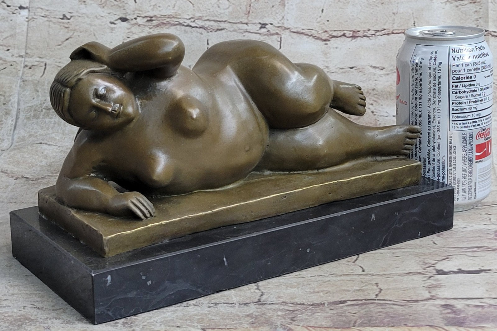 Handcrafted bronze Nude Sculpture Marble Female Abstract Botero Famous Classic