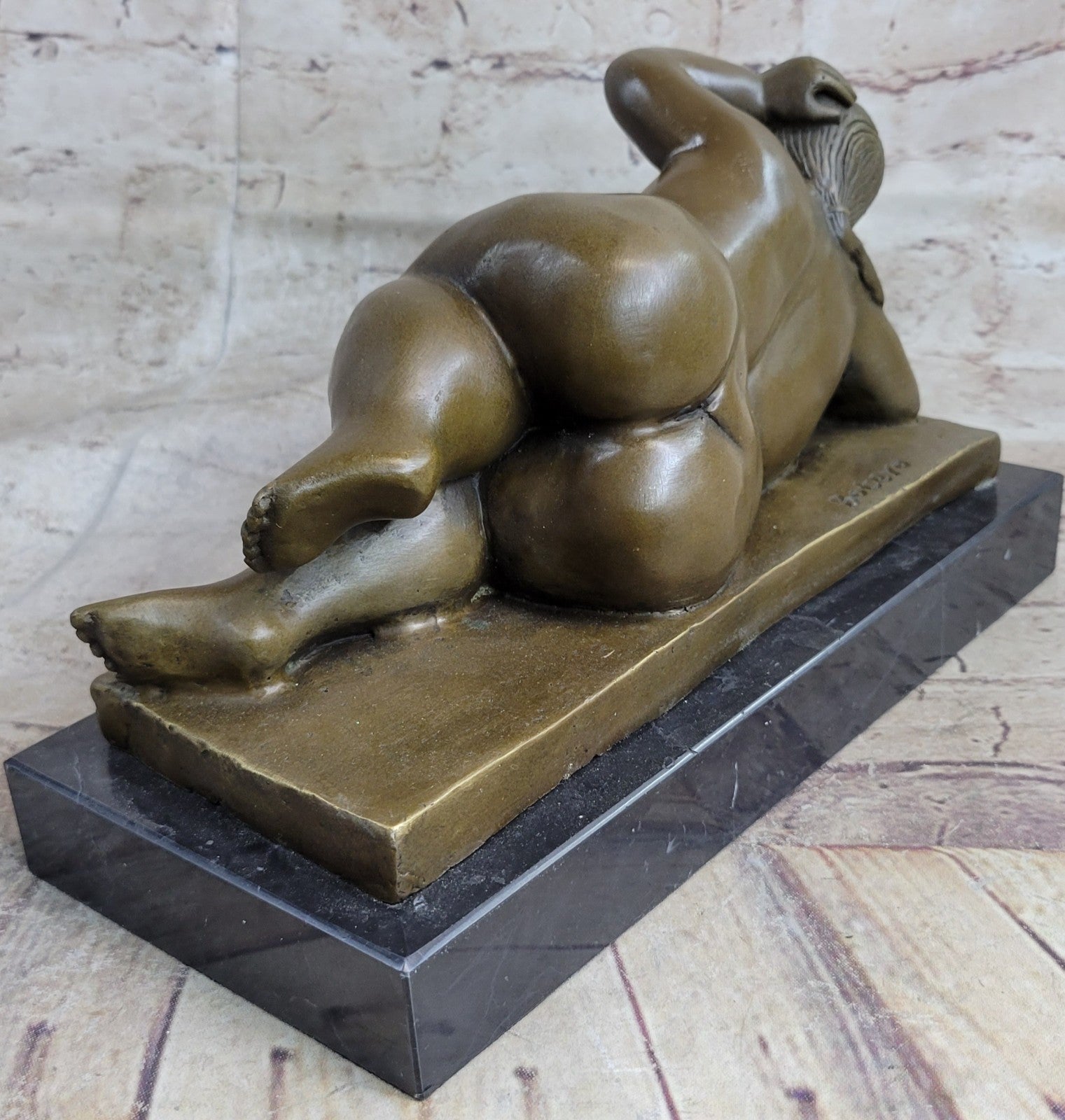 Handcrafted bronze Nude Sculpture Marble Female Abstract Botero Famous Classic