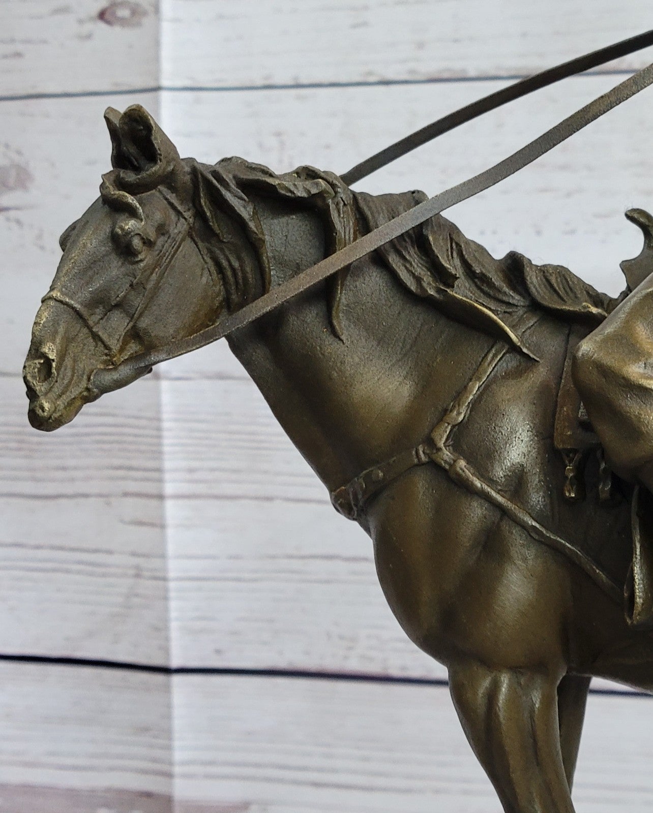 Middle Eastern Arab Guy on a Horse Home Office Decoration Bronze Sculpture Statue