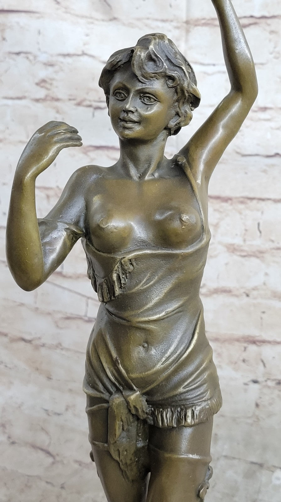 Handcrafted bronze sculpture SALE Nude Stripper Exotic Vitaleh Original Signed