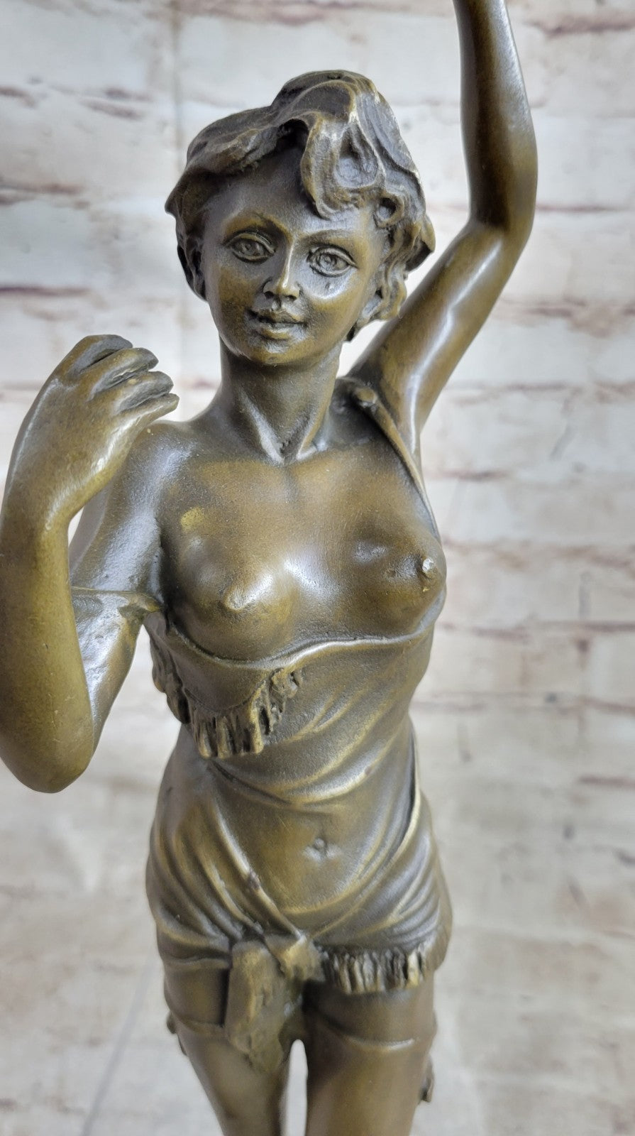 Handcrafted bronze sculpture SALE Nude Stripper Exotic Vitaleh Original Signed