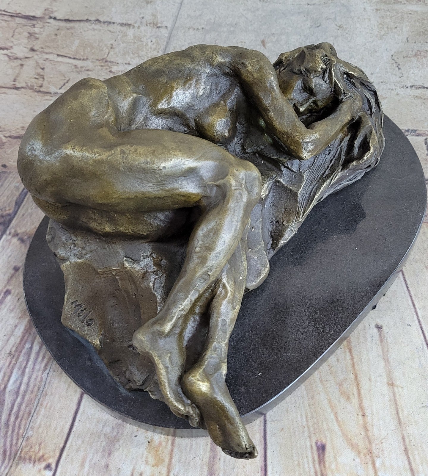 BRONZE NUDE WOMAN Girl Model Erotic Risque sculpture statue Figure Figurine