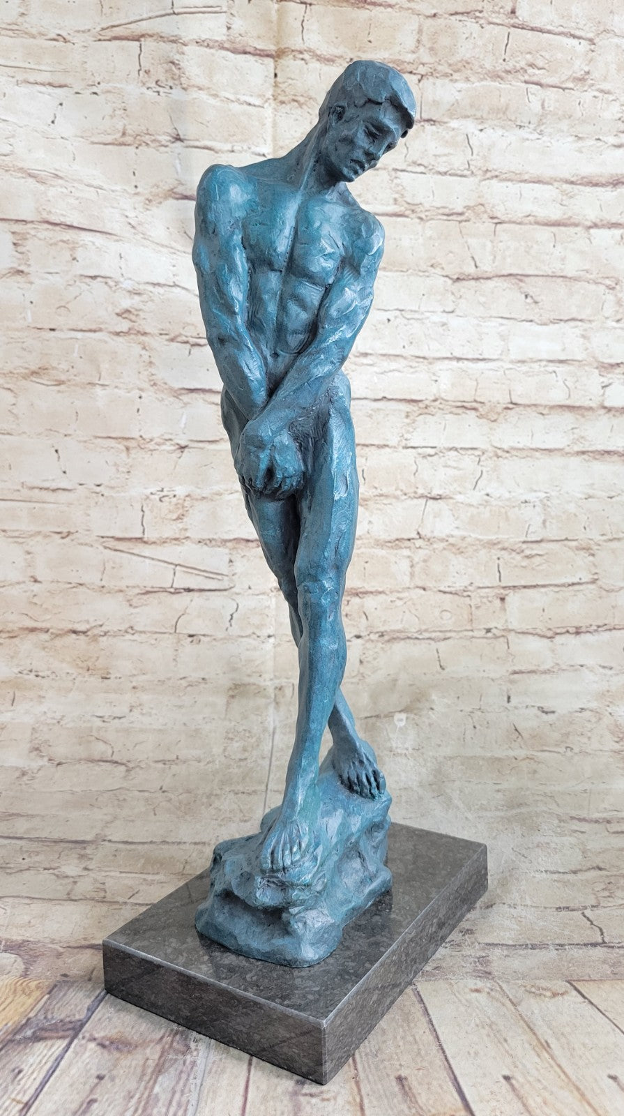 Bronze Sculpture Nude Male by French Artist Rodin Hot Cast Museum Quality Work