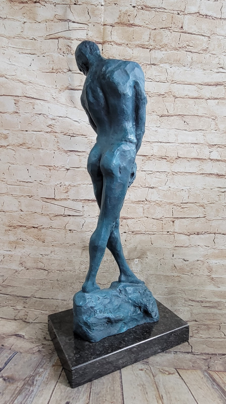 Bronze Sculpture Nude Male by French Artist Rodin Hot Cast Museum Quality Work