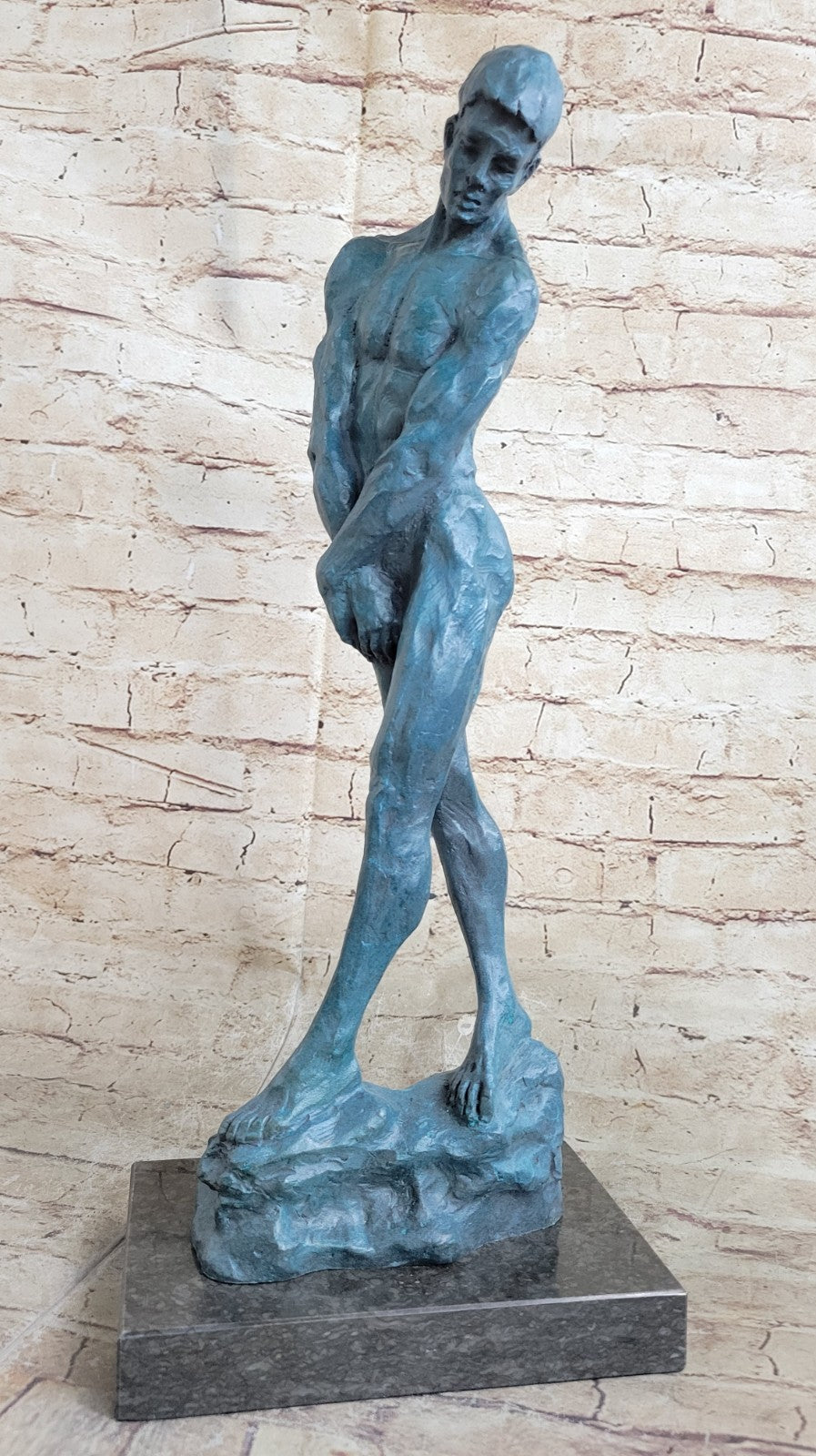 Bronze Sculpture Nude Male by French Artist Rodin Hot Cast Museum Quality Work