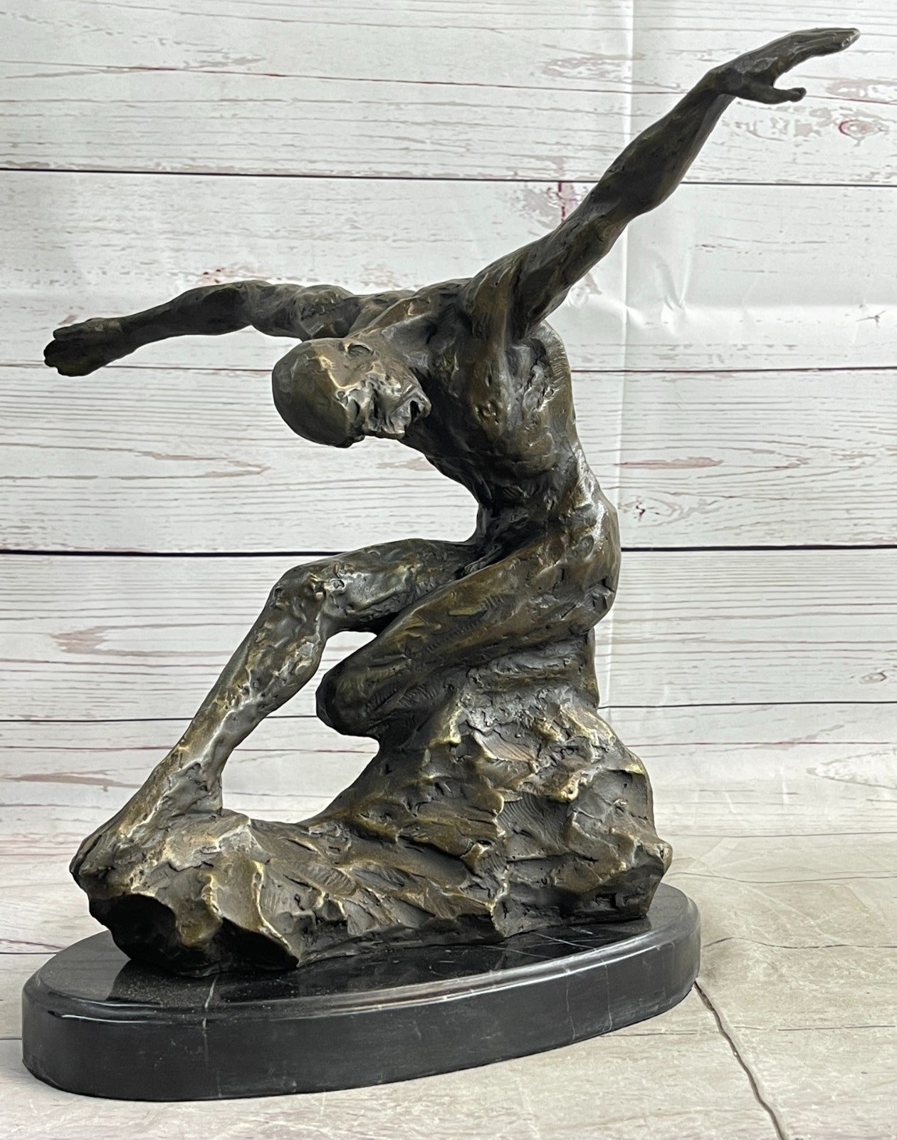 Handcrafted bronze sculpture SALE Man Hotcast Pure Abstract Large Beautiful