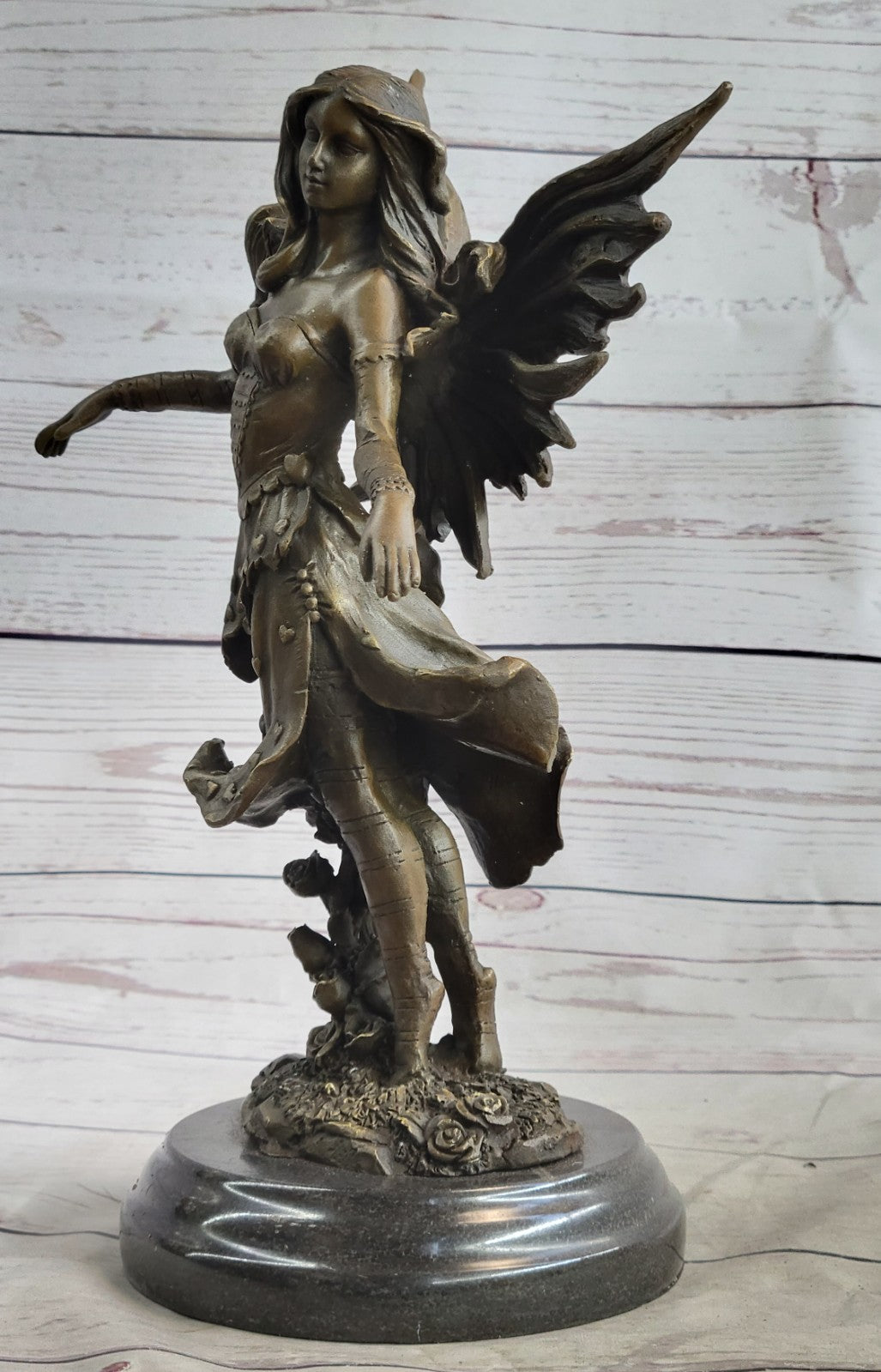 Art Deco Original Vitaleh Fairy Bronze Sculpture Valentine Gift Present Sale