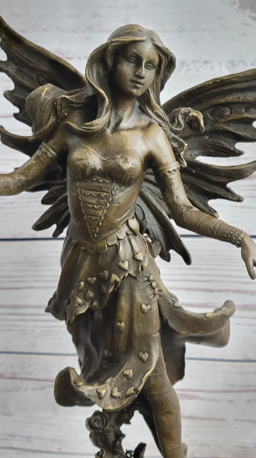 Art Deco Original Vitaleh Fairy Bronze Sculpture Valentine Gift Present Sale