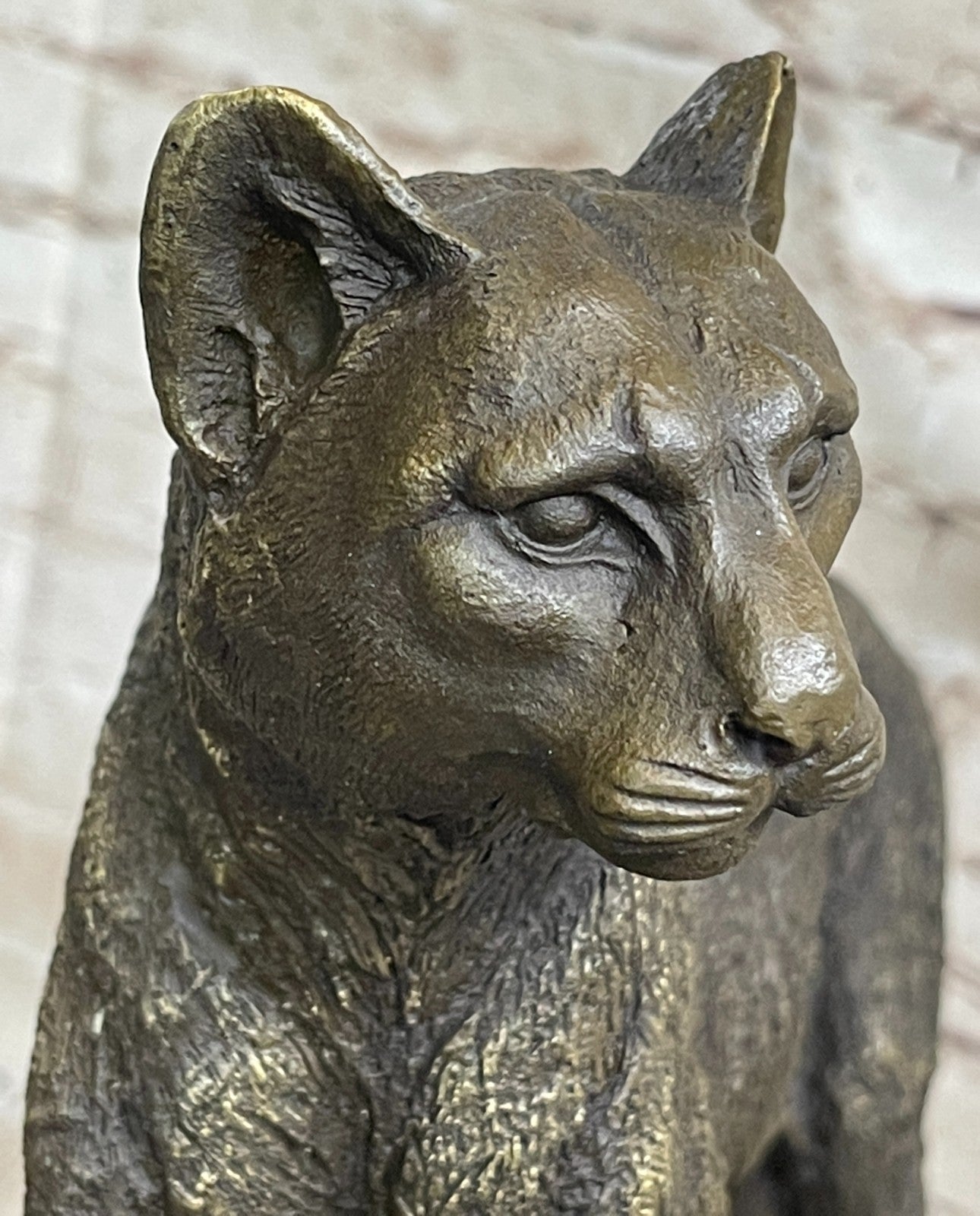 Jaguar Panther Leopard Cougar Big Cat Collector Artwork Bronze Statue Bugatti