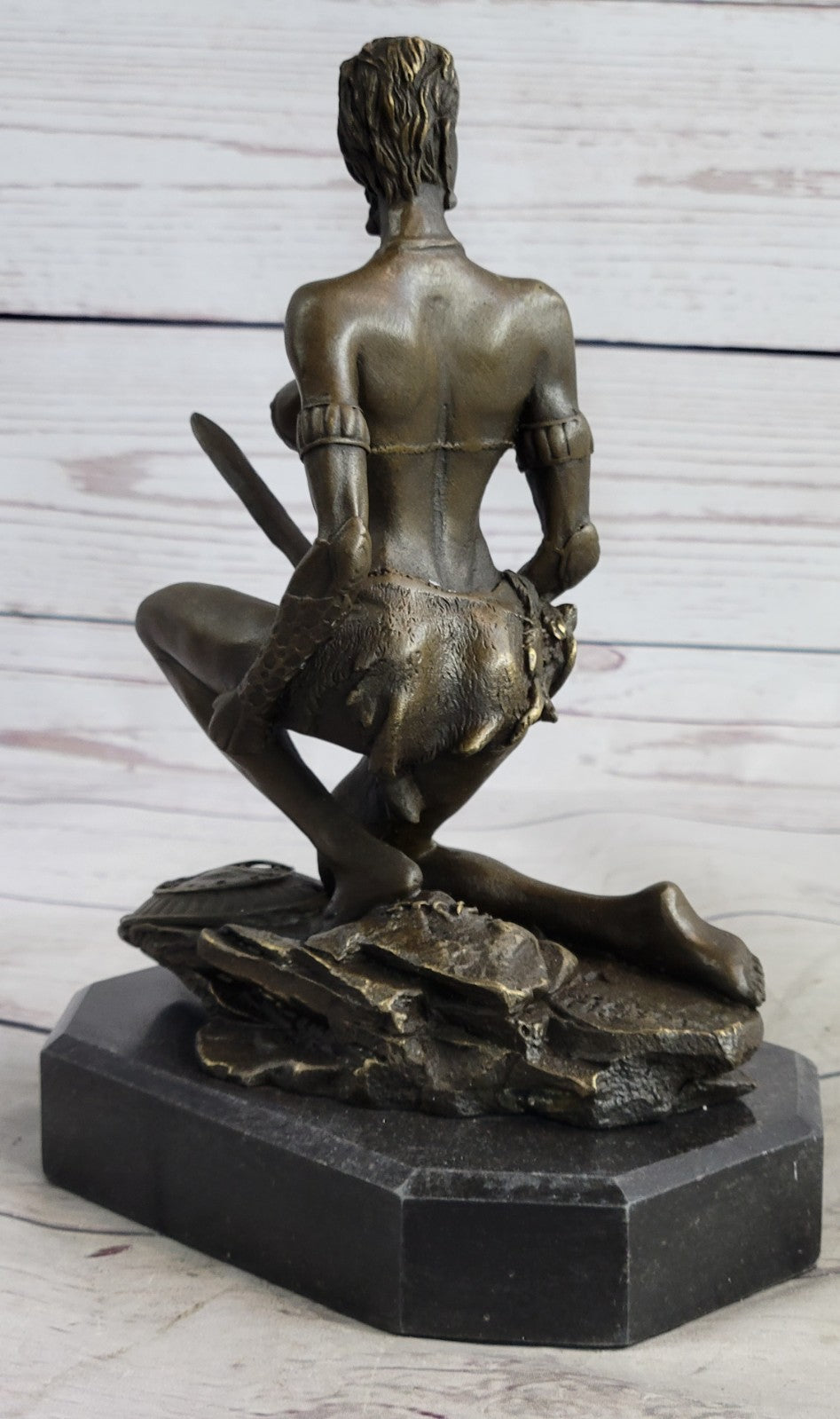 Handcrafted bronze sculpture SALE Sword With Woman Nude 