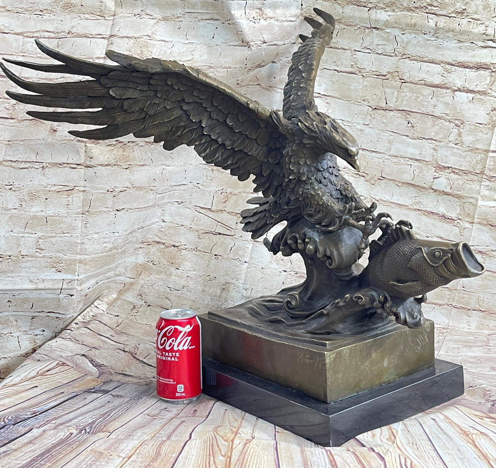 Incredible American Eagle Bronze Sculpture by Milo - Magnificent Wildlife Artwork with Stunning Detail