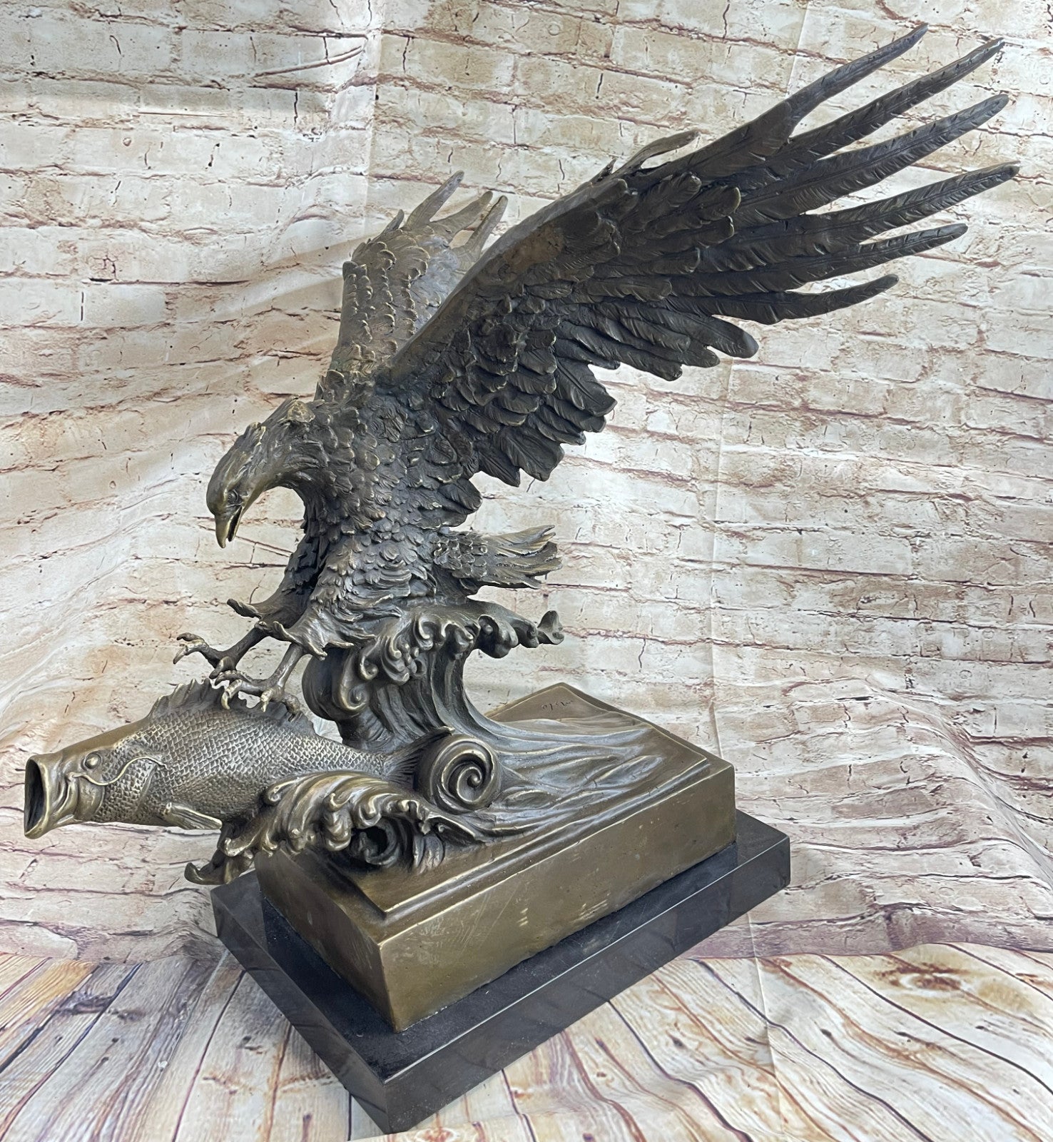 Incredible American Eagle Bronze Sculpture by Milo - Magnificent Wildlife Artwork with Stunning Detail