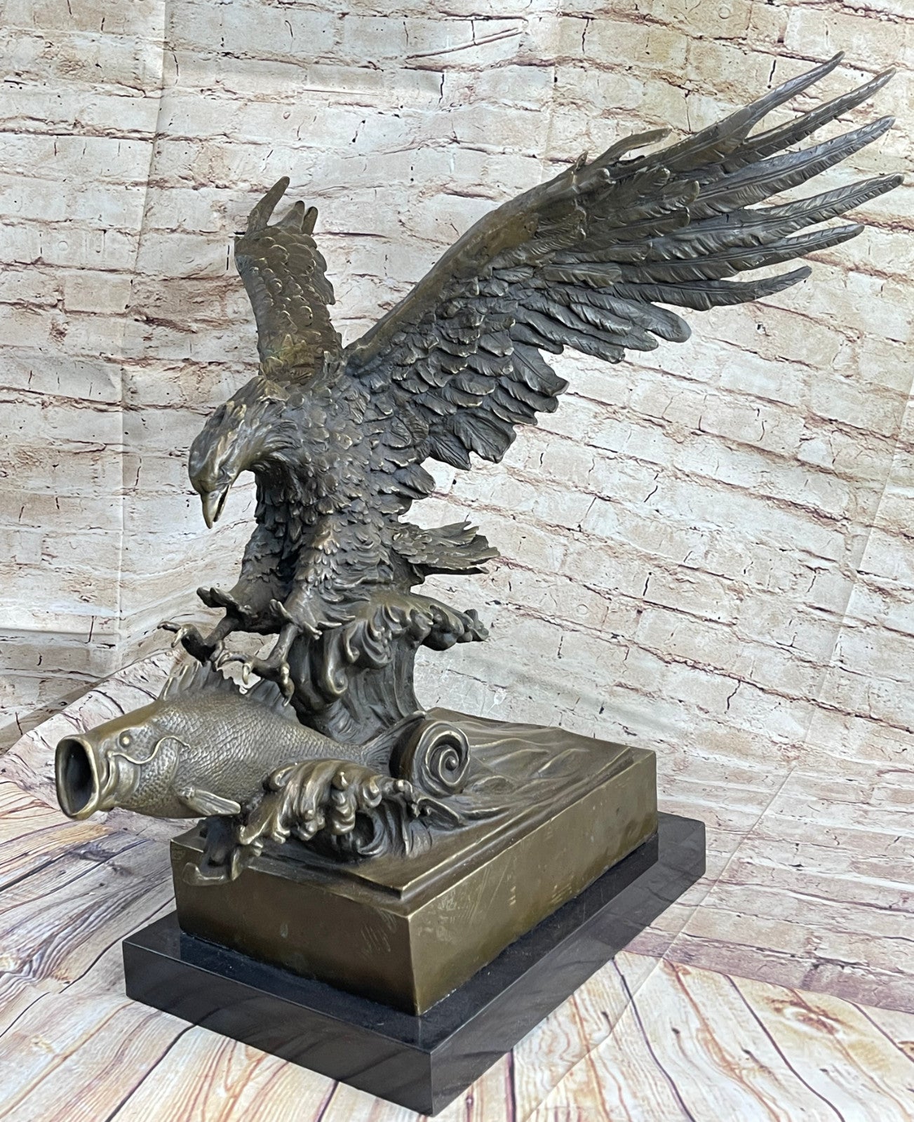 Incredible American Eagle Bronze Sculpture by Milo - Magnificent Wildlife Artwork with Stunning Detail