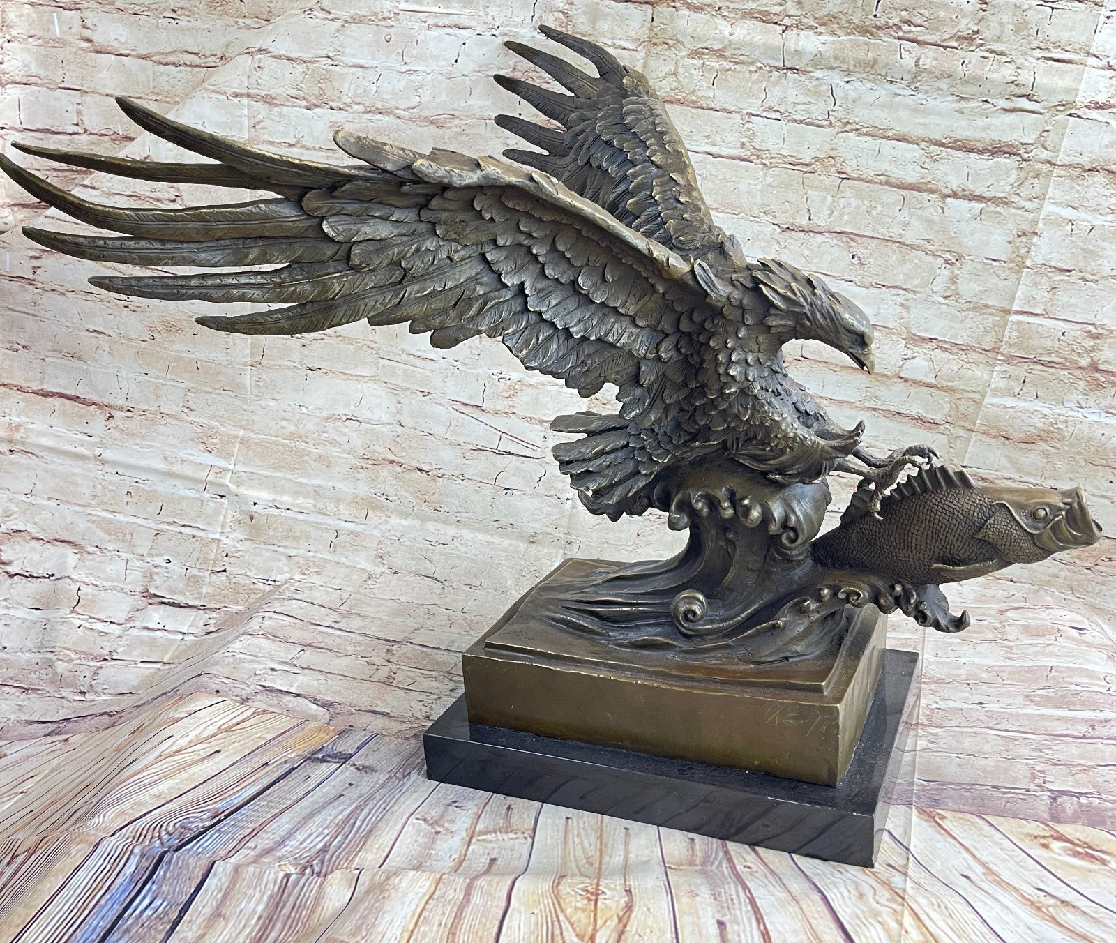 Incredible American Eagle Bronze Sculpture by Milo - Magnificent Wildlife Artwork with Stunning Detail