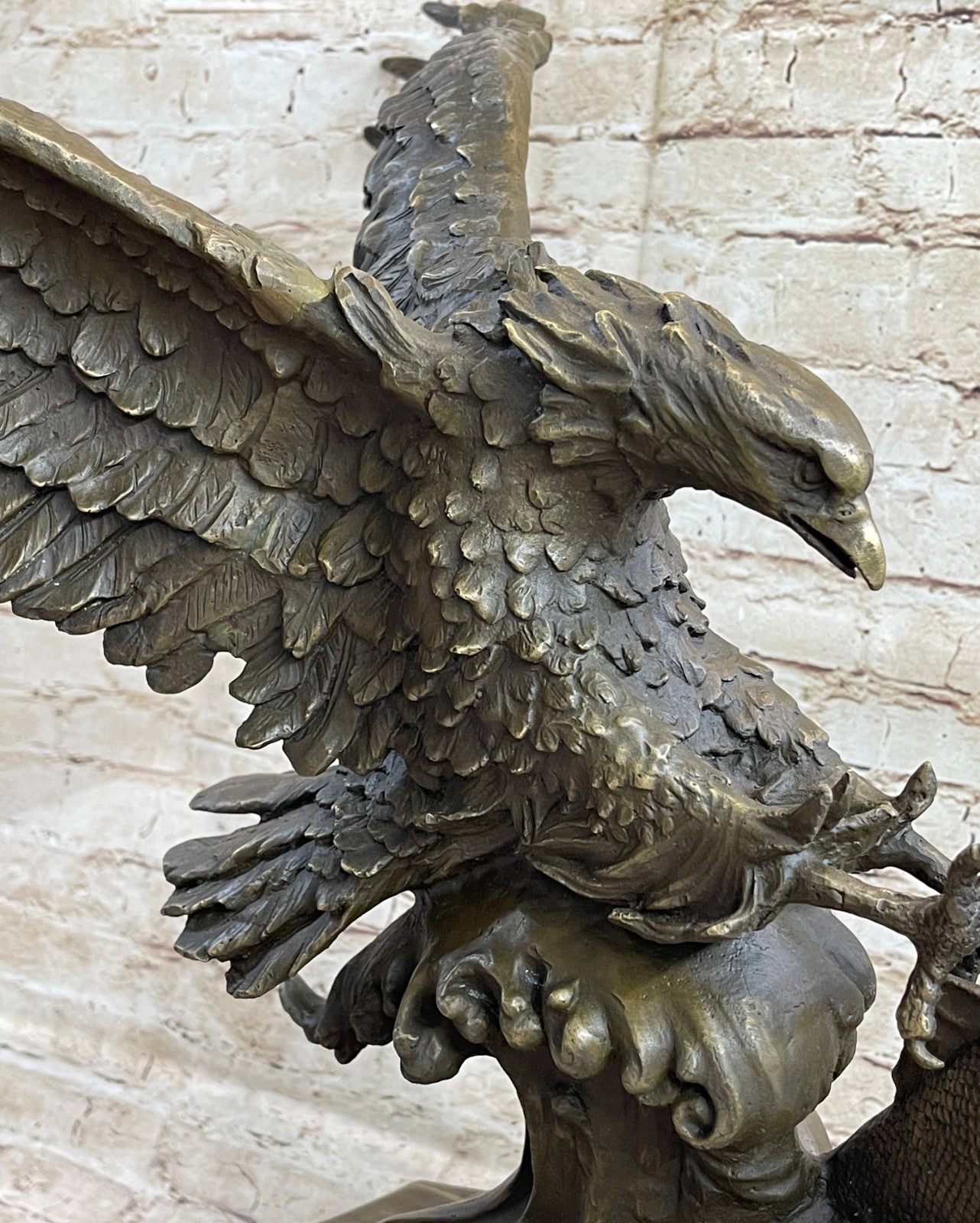 Incredible American Eagle Bronze Sculpture by Milo - Magnificent Wildlife Artwork with Stunning Detail