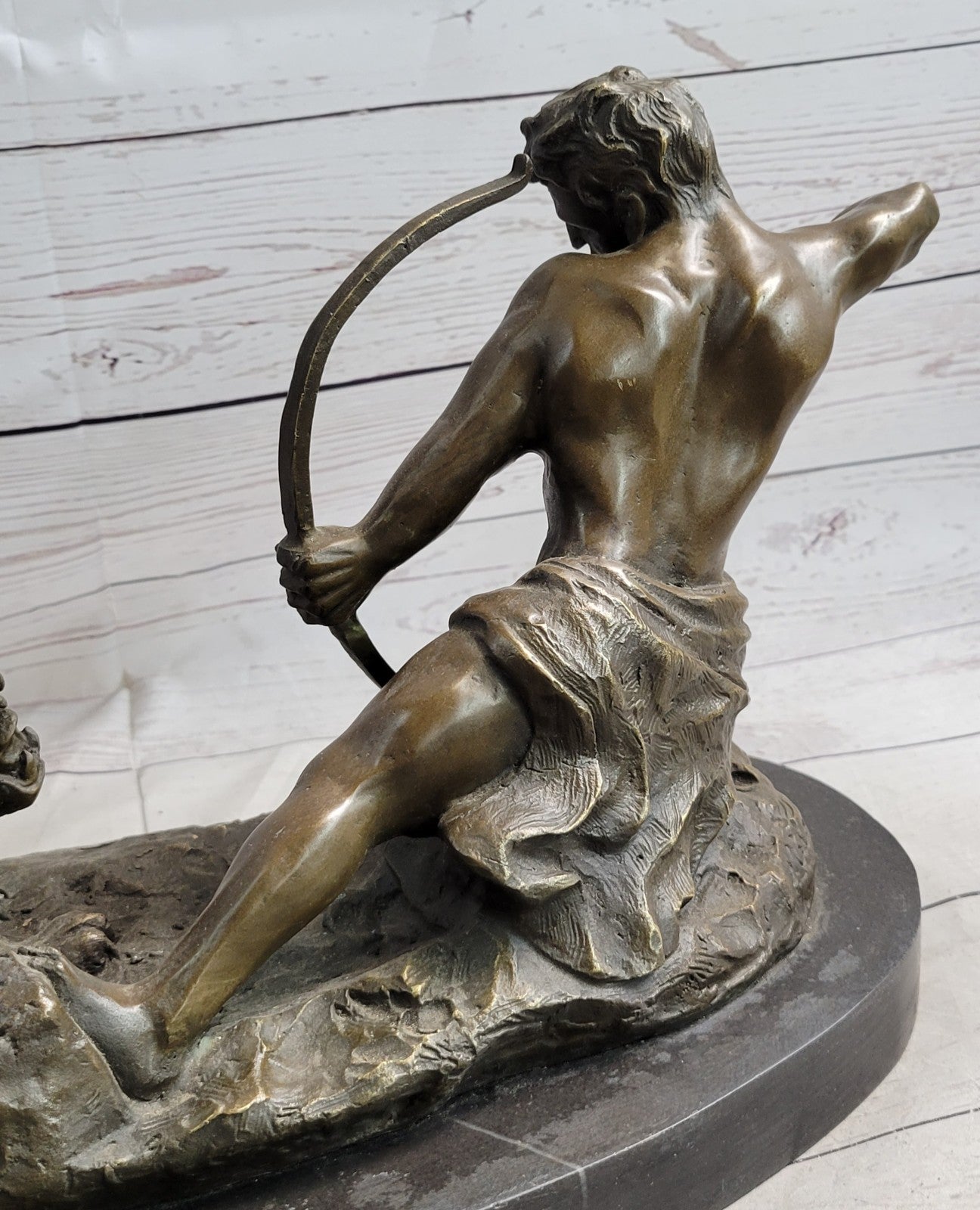 Man Bow Hercules Archer Greek Myth Deco Gift Bronze Sculpture Statue Figurine T