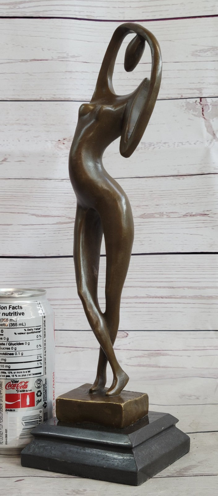 VERY NICE MODERN ART NUDE BRONZE FIGURE SIGNED MILO LARGE SCULPTURE FIGURINE DEA