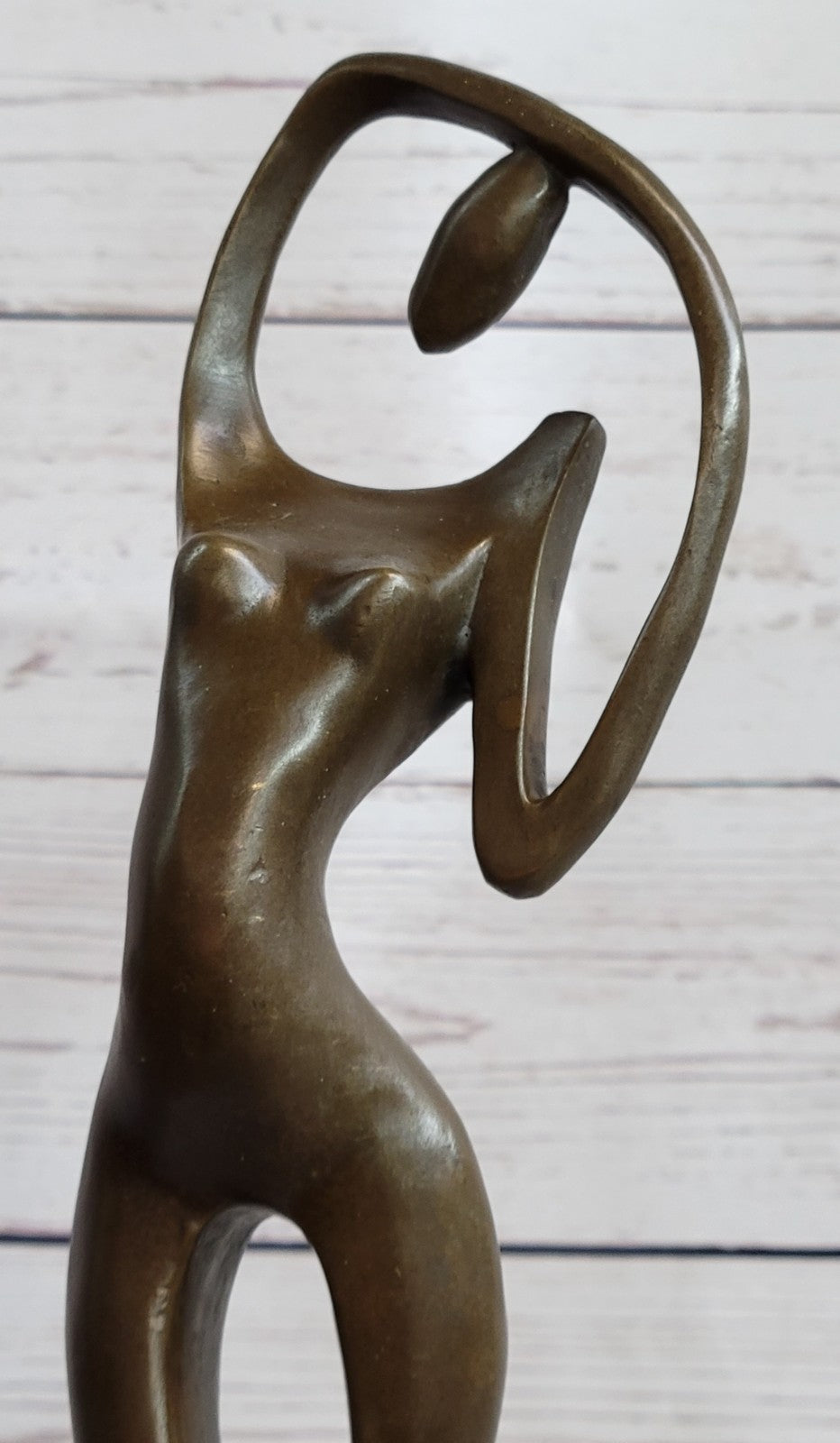 VERY NICE MODERN ART NUDE BRONZE FIGURE SIGNED MILO LARGE SCULPTURE FIGURINE DEA