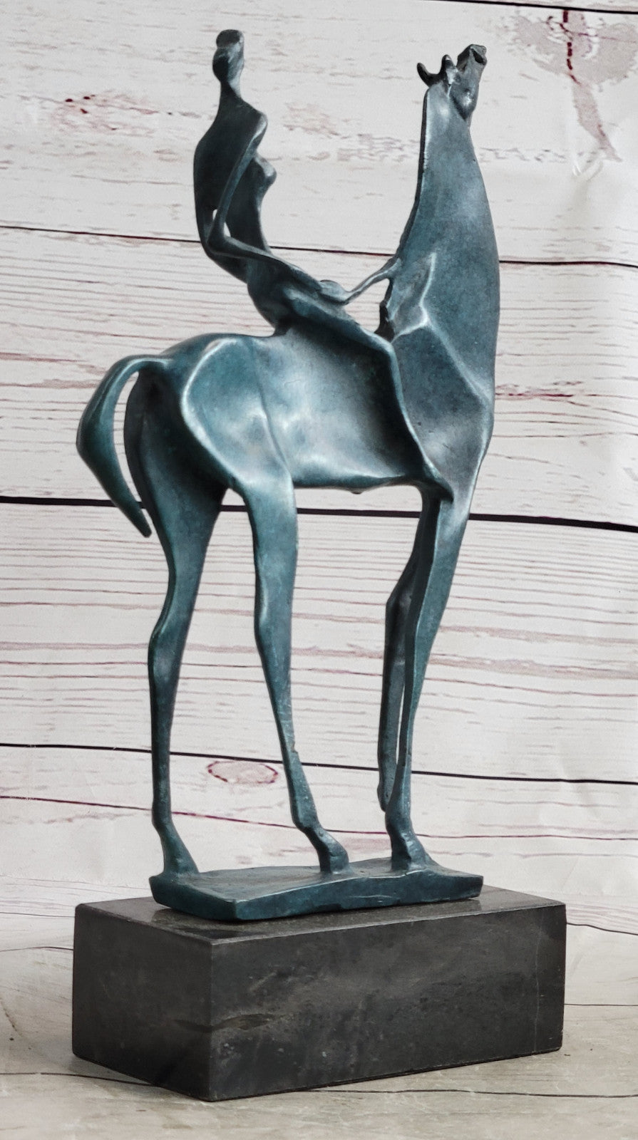 Collectible Modern Art Bronze Sculpture Woman on Horse by Salvador Dali Sale