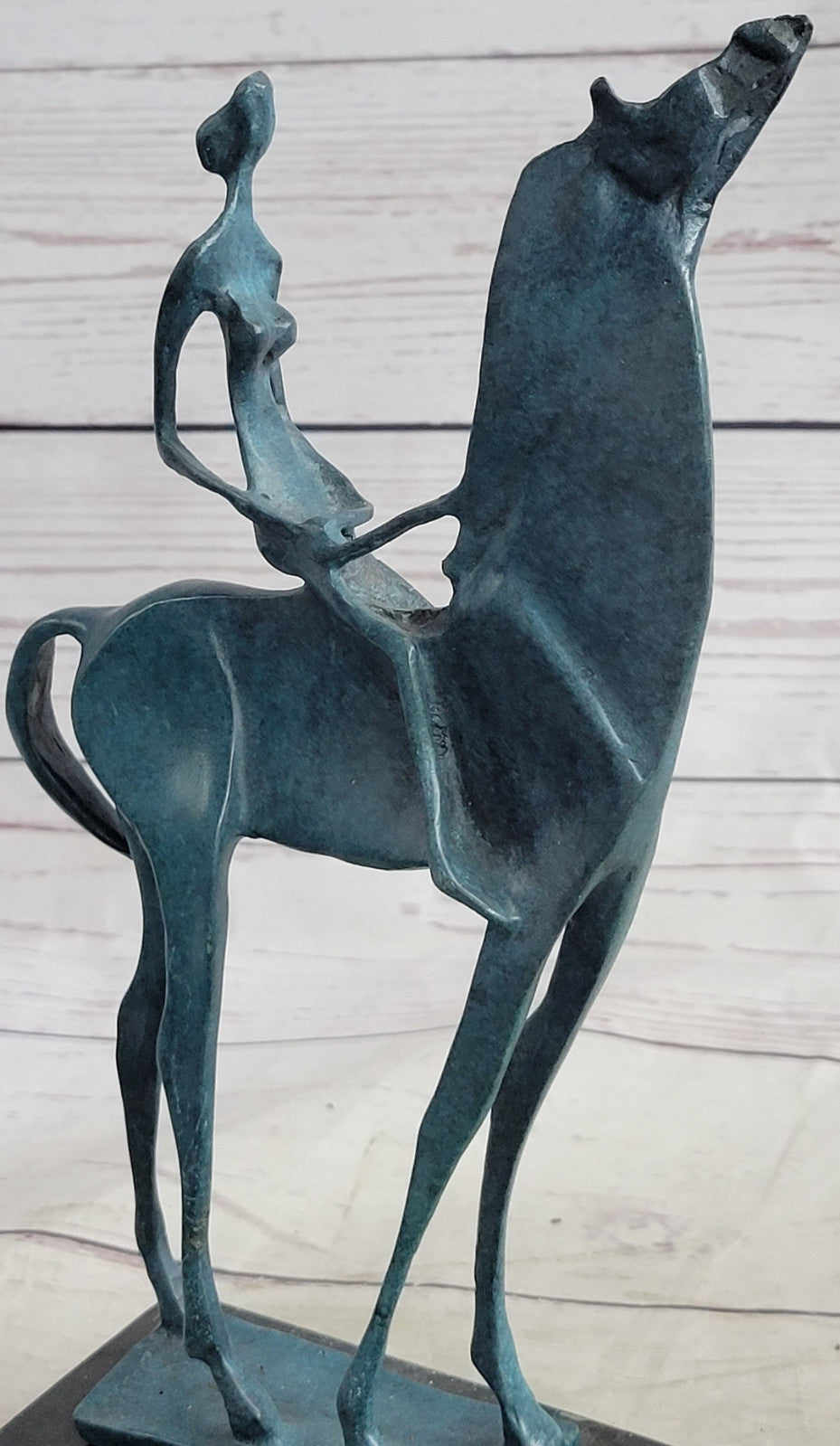 Collectible Modern Art Bronze Sculpture Woman on Horse by Salvador Dali Sale