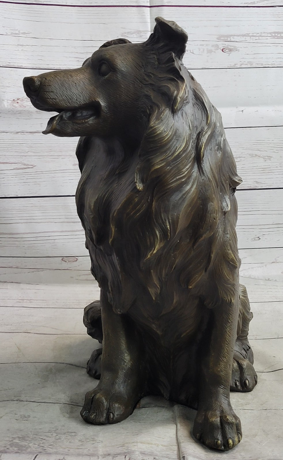 Signed Original Williams Lassie Hot Cast Bronze Masterpiece Yard/Garden Decor