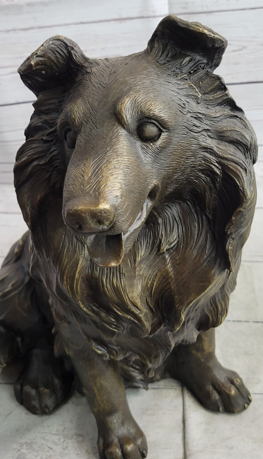 Signed Original Williams Lassie Hot Cast Bronze Masterpiece Yard/Garden Decor