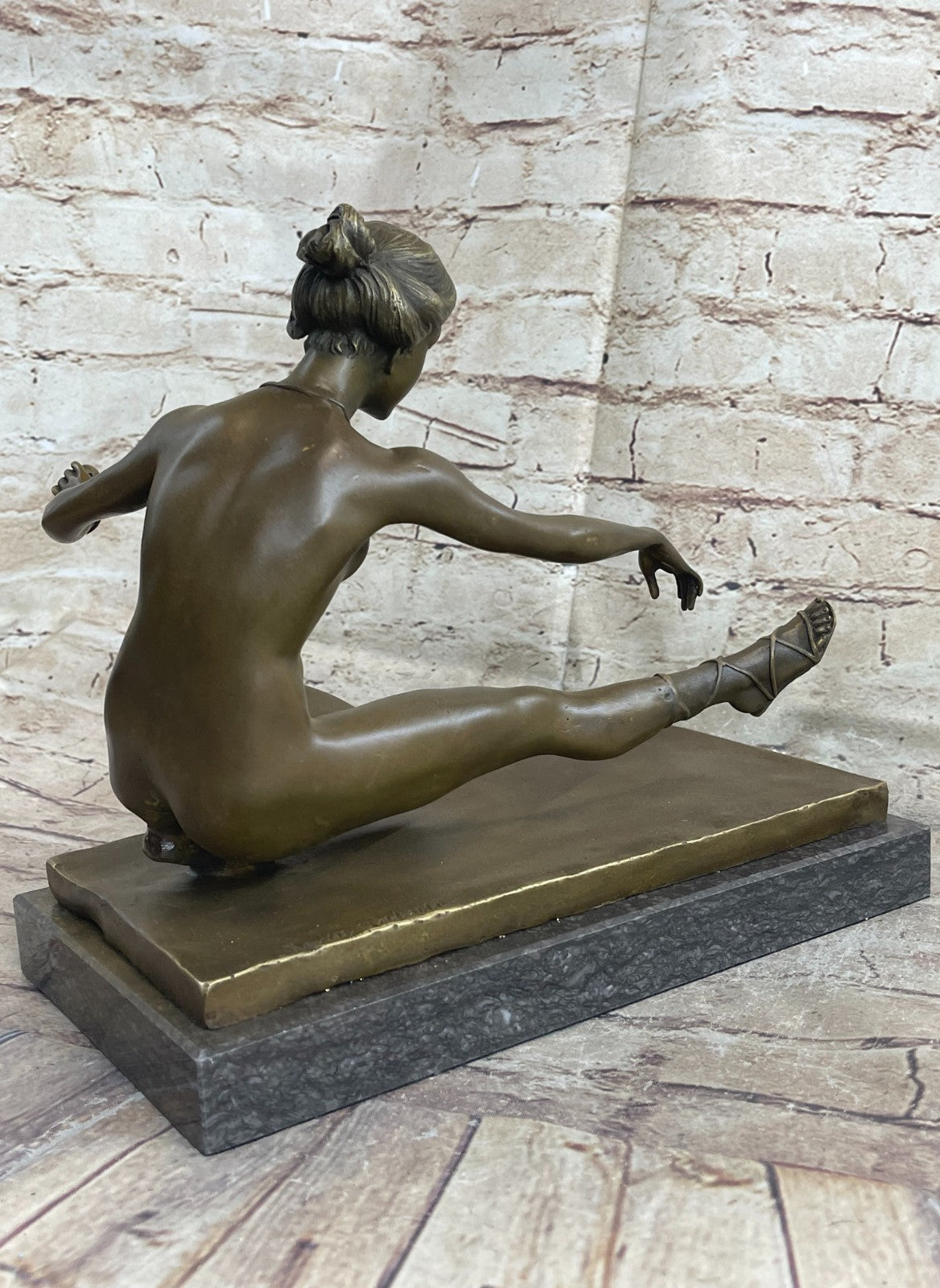 Art Deco Nude Female by French Artist Jean Patoue Bronze Sculpture Statue