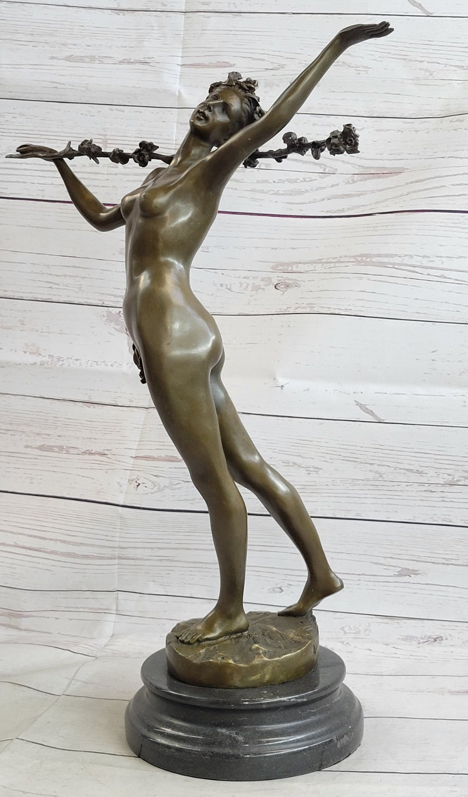 Art Deco Original Vitaleh Nude Dancer Hot Cast Museum Quality Artwork Figurine