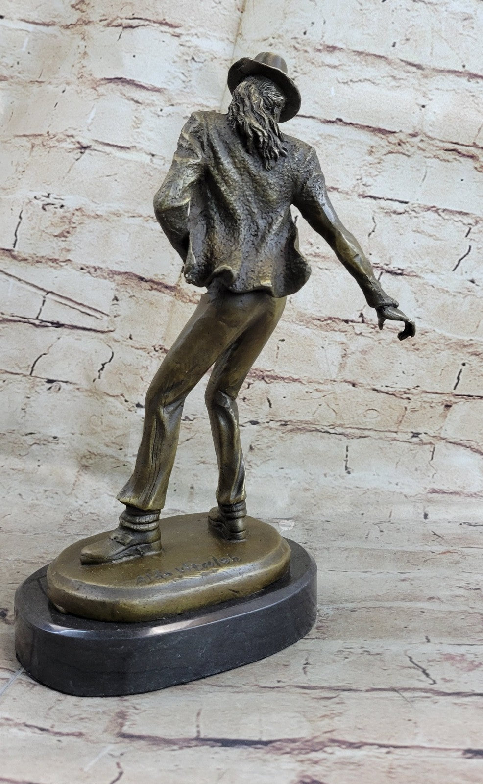 12" Pure Bronze Original Michael Jackson Statue Marble Base Sculpture Art