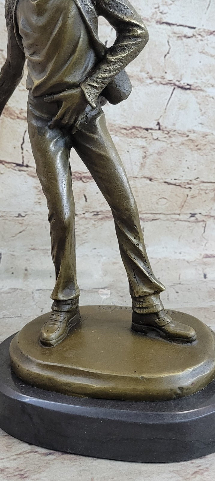 12" Pure Bronze Original Michael Jackson Statue Marble Base Sculpture Art