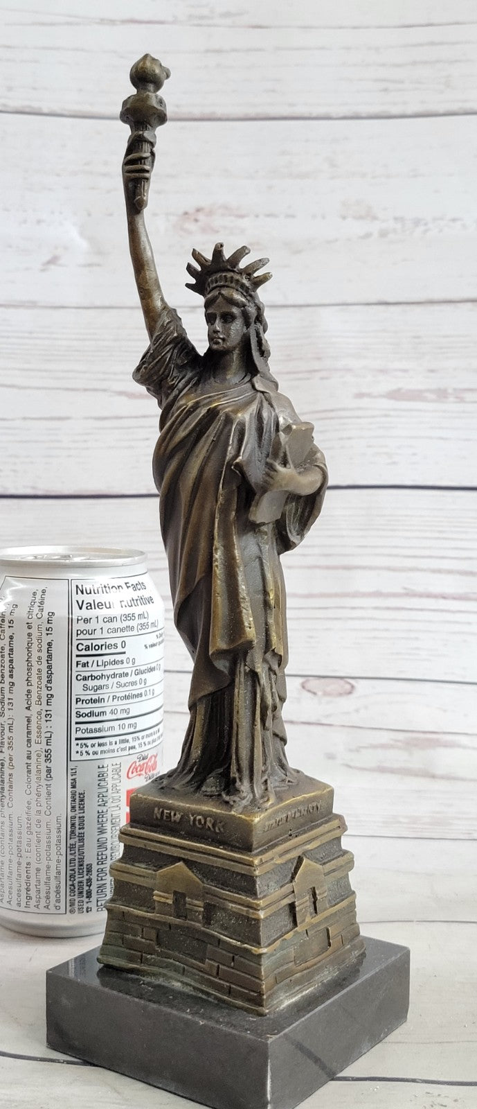 Hot Cast Statue of Liberty Solid Bronze Sculpture Home/Office/Shop Decoration