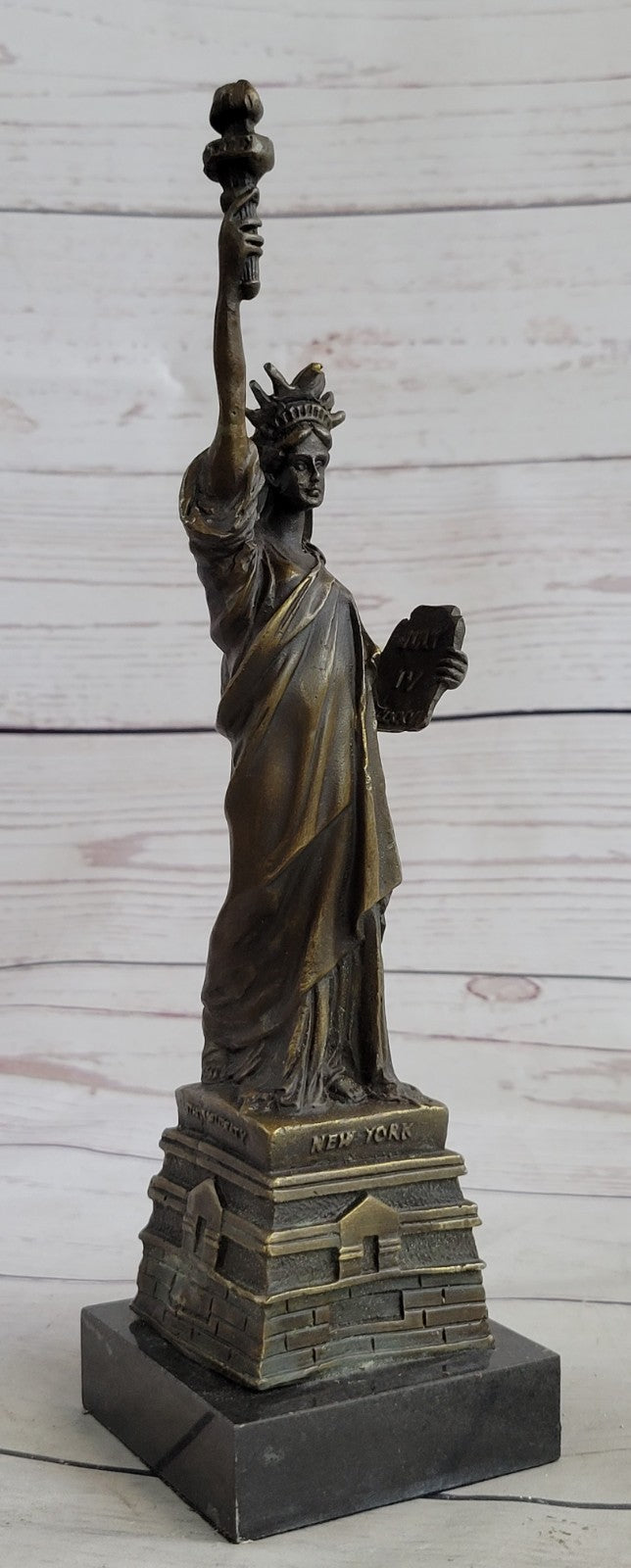 Hot Cast Statue of Liberty Solid Bronze Sculpture Home/Office/Shop Decoration