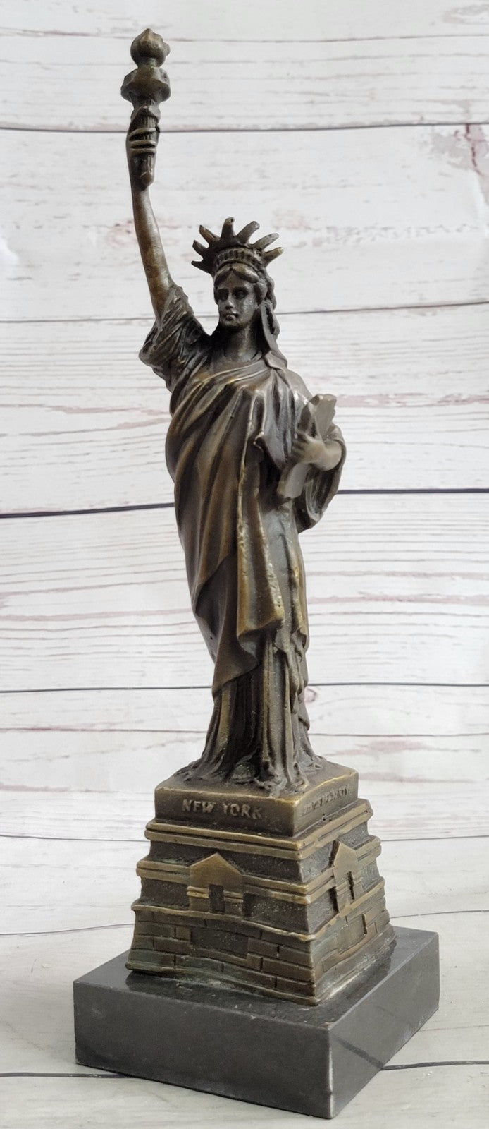 Hot Cast Statue of Liberty Solid Bronze Sculpture Home/Office/Shop Decoration