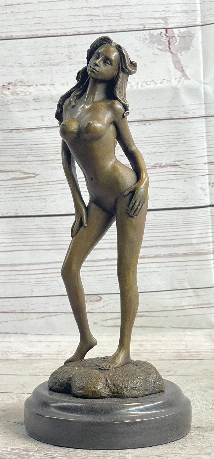 Handcrafted bronze sculpture SALE Provocative A W/ Walking Woman Erotic Nude