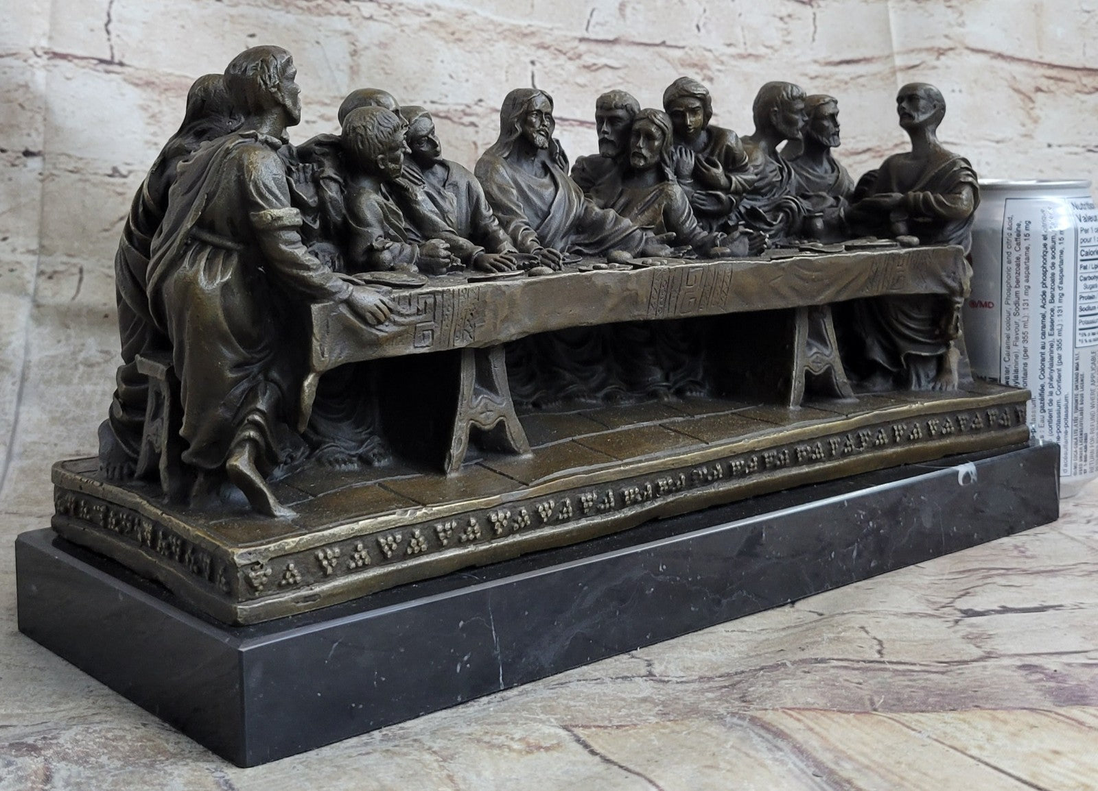 Last Supper Tribute To Leonardo da Vinci Bronze Sculpture Statue Figurine Sale