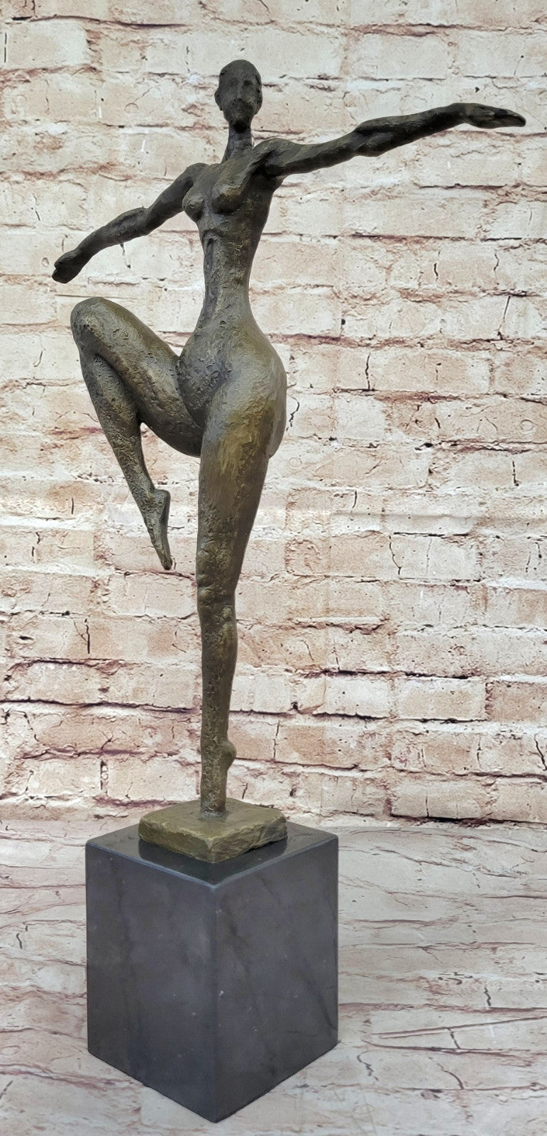 Abstract Figurine: Signed Bronze Fertility Goddess Art for Home or Office