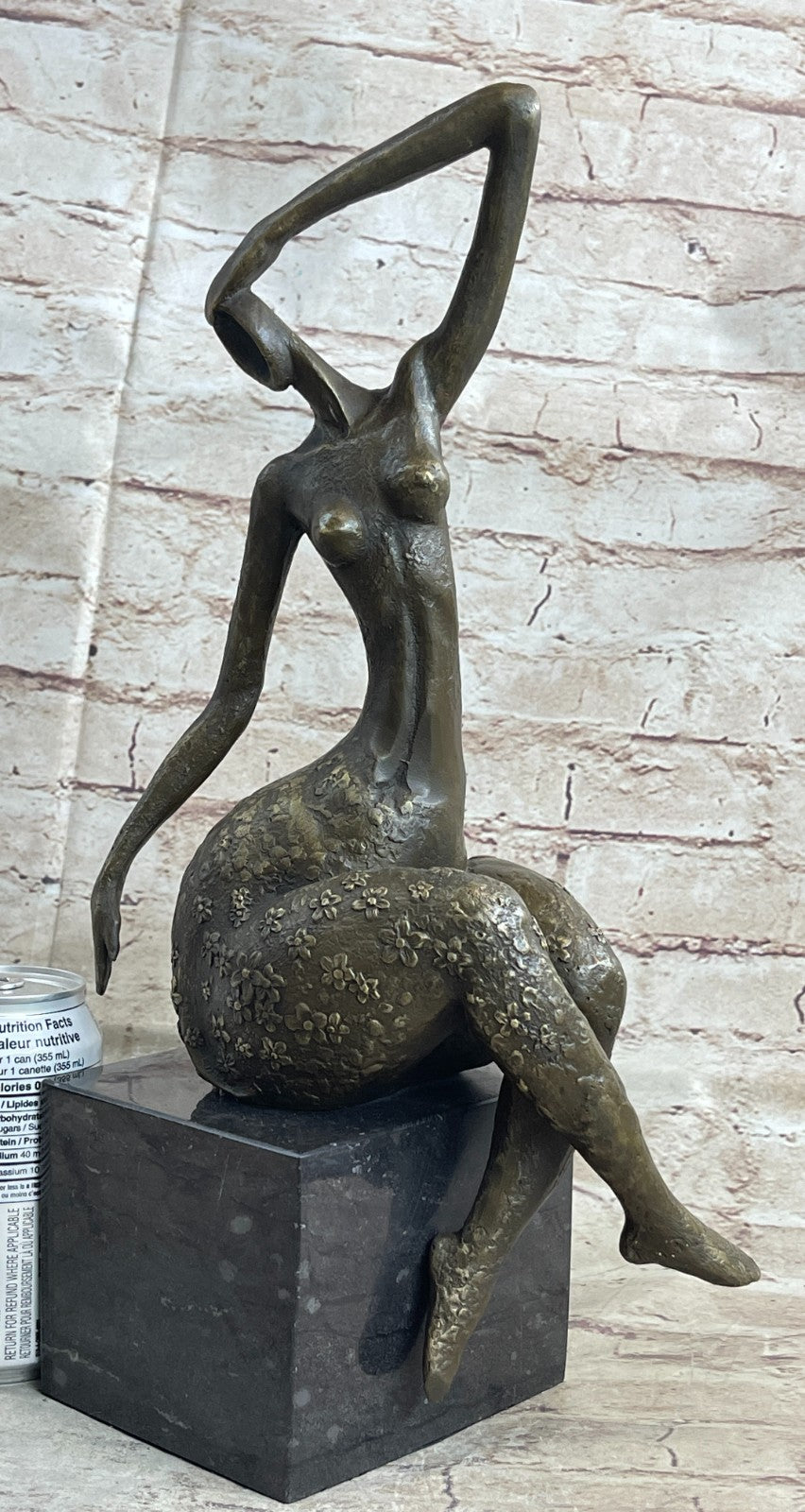 Signed Original MILO Nude Female Abstract Mid Century Bronze Sculpture Statue