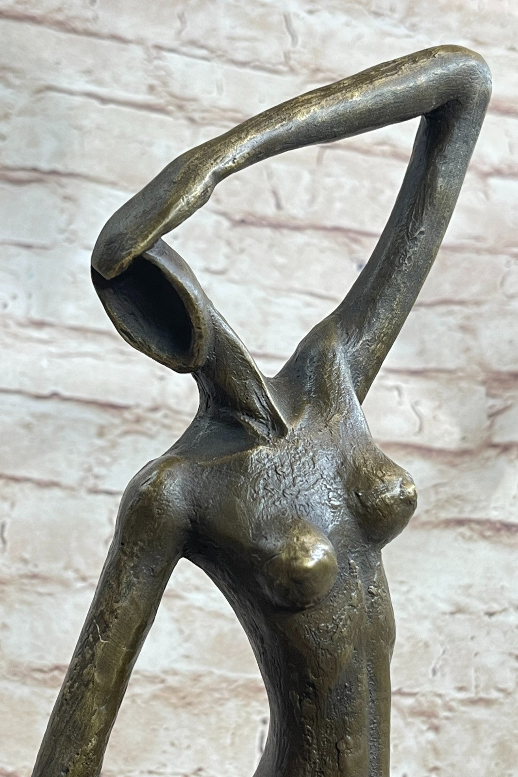 Signed Original MILO Nude Female Abstract Mid Century Bronze Sculpture Statue