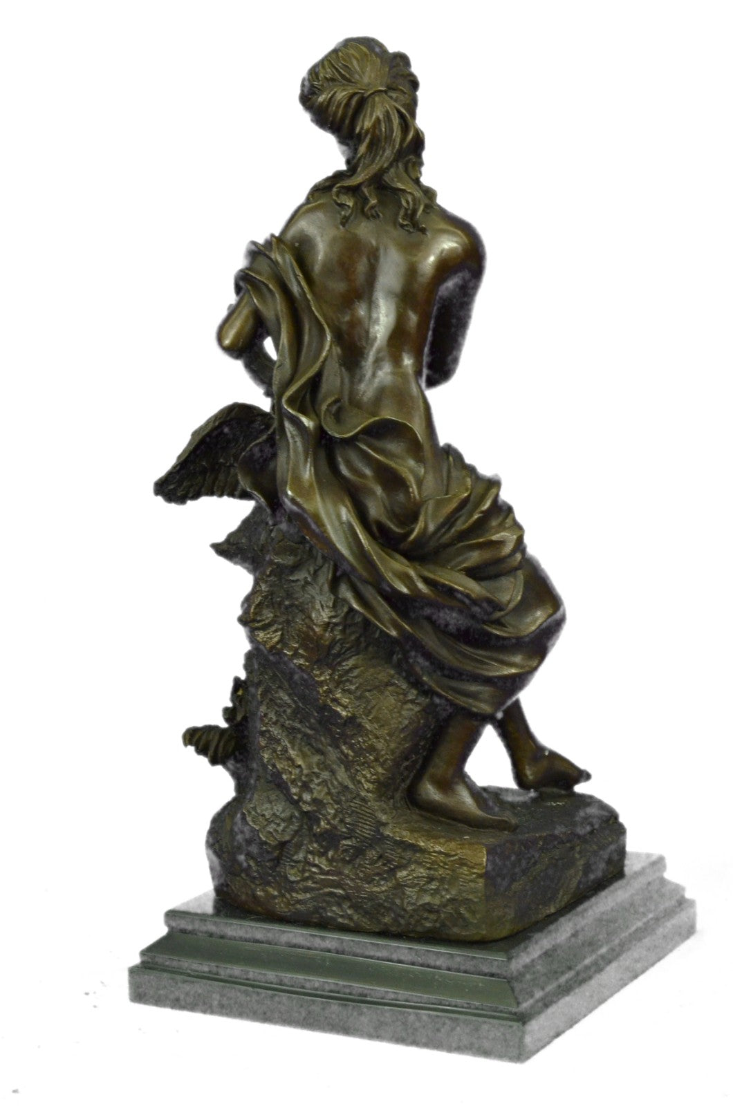 Handcrafted detailed nude Naked Leda the Swan Bronze Sculpture by Moreau Deal