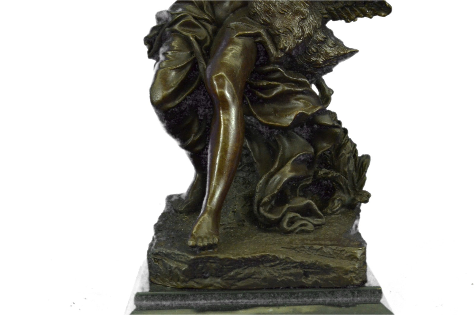 Handcrafted detailed nude Naked Leda the Swan Bronze Sculpture by Moreau Deal