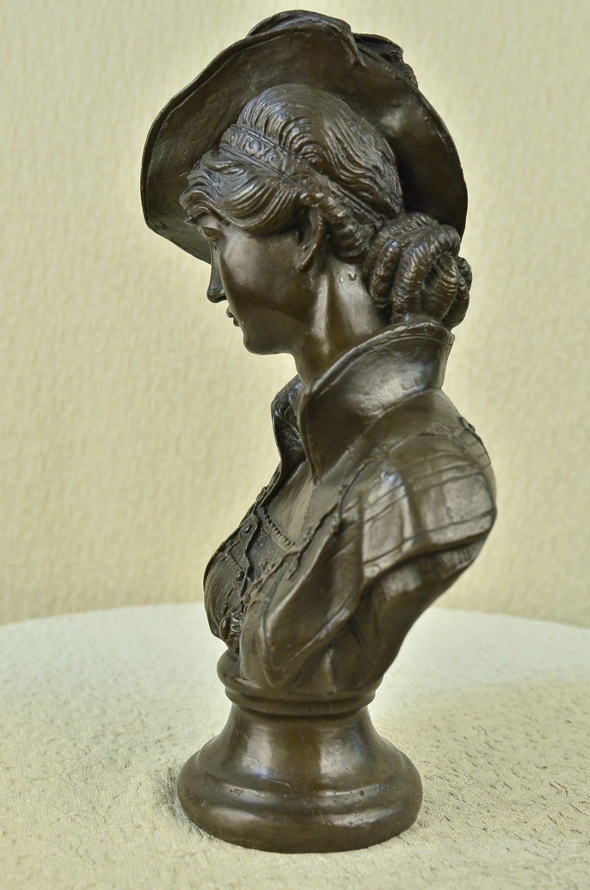 Rare Victorian Bronze Bust Benedetto Boschetti Roma Roman Figure signed