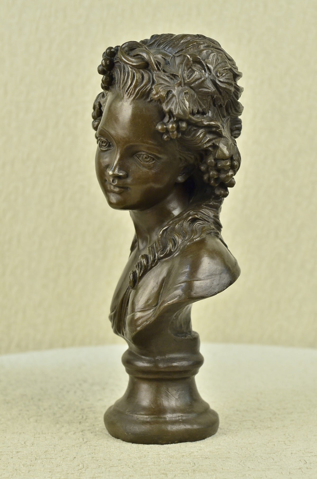 Handcrafted Victorian Female Bust Bronze Sculpture Hot Cast Hand Made Statue