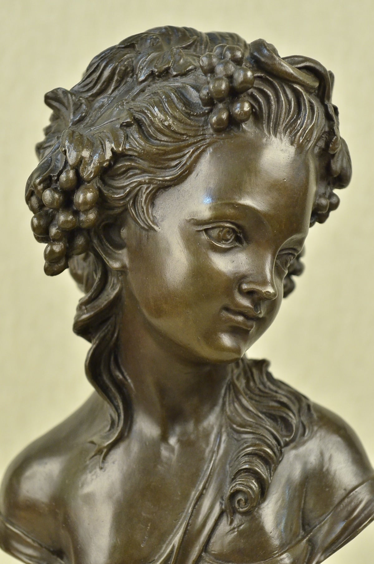 Handcrafted Victorian Female Bust Bronze Sculpture Hot Cast Hand Made Statue