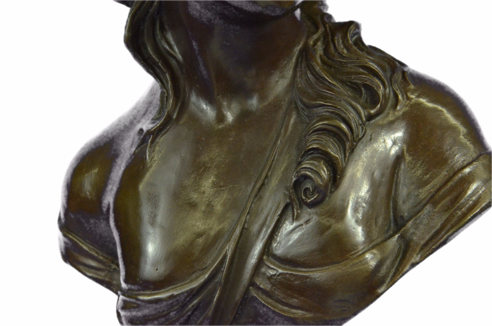 Handcrafted Victorian Female Bust Bronze Sculpture Hot Cast Hand Made Statue