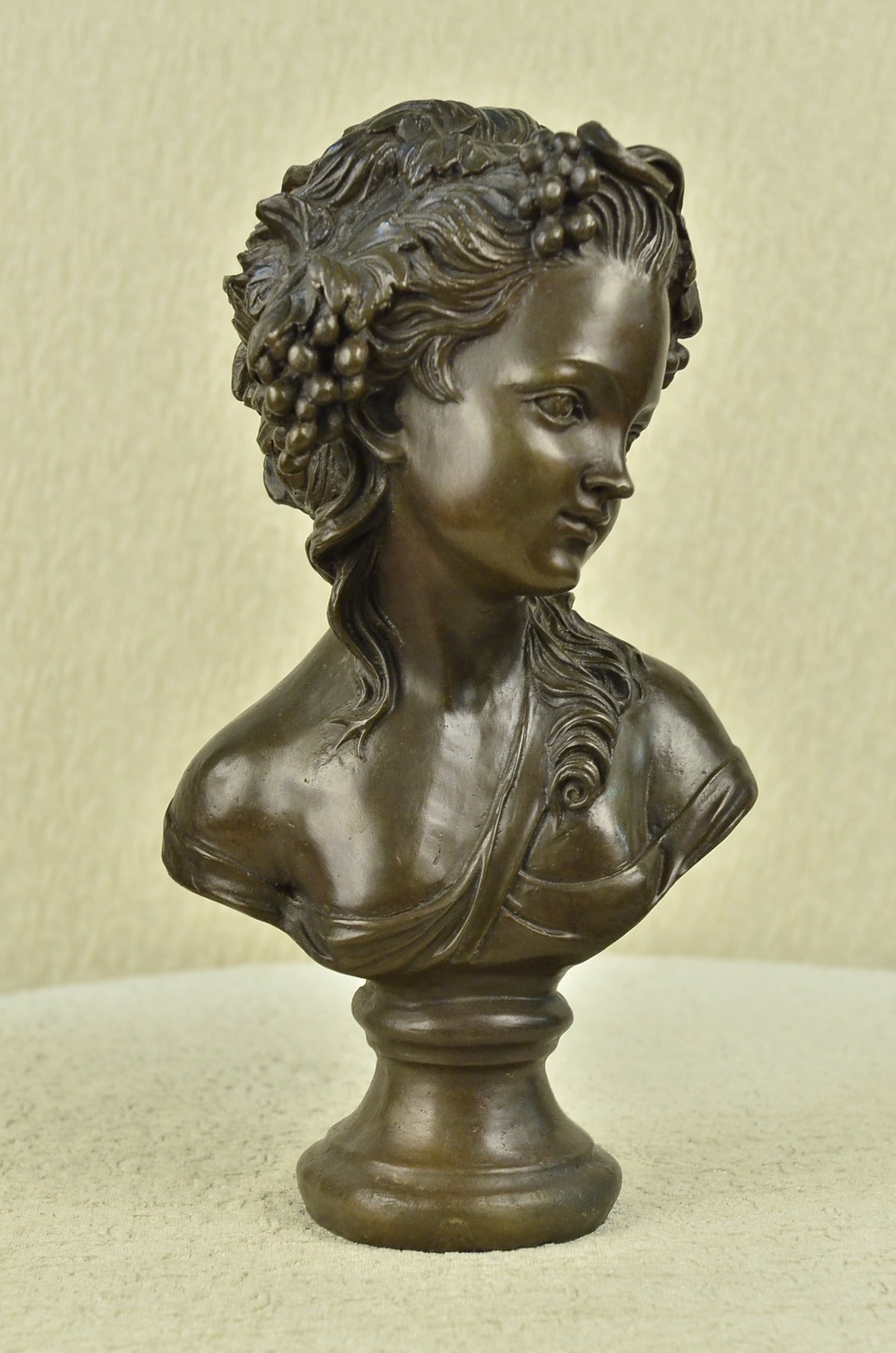 Handcrafted Victorian Female Bust Bronze Sculpture Hot Cast Hand Made Statue