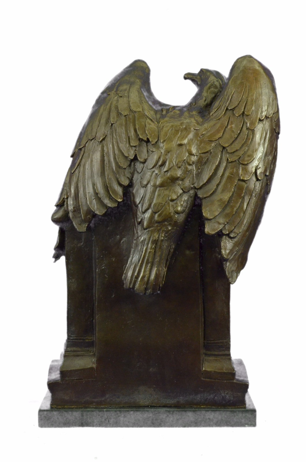 Bronze Sculpture Collector Edition Large Eagle With Nude Young Male Figure