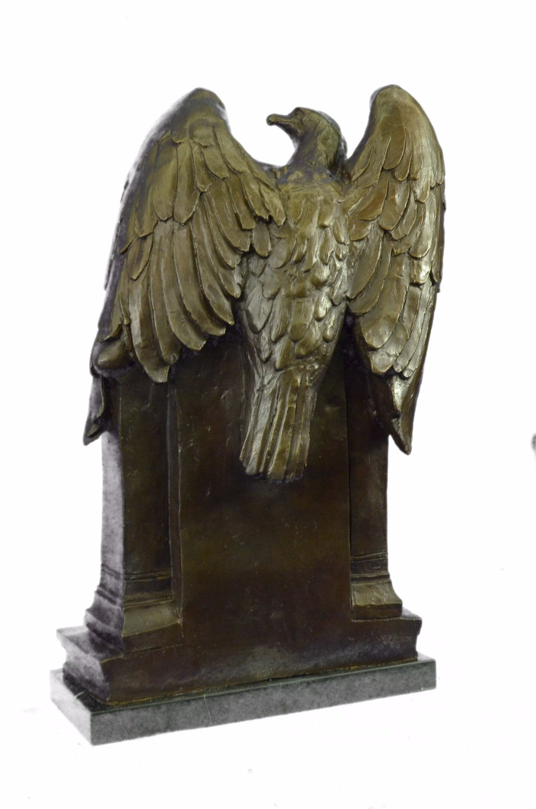 Bronze Sculpture Collector Edition Large Eagle With Nude Young Male Figure