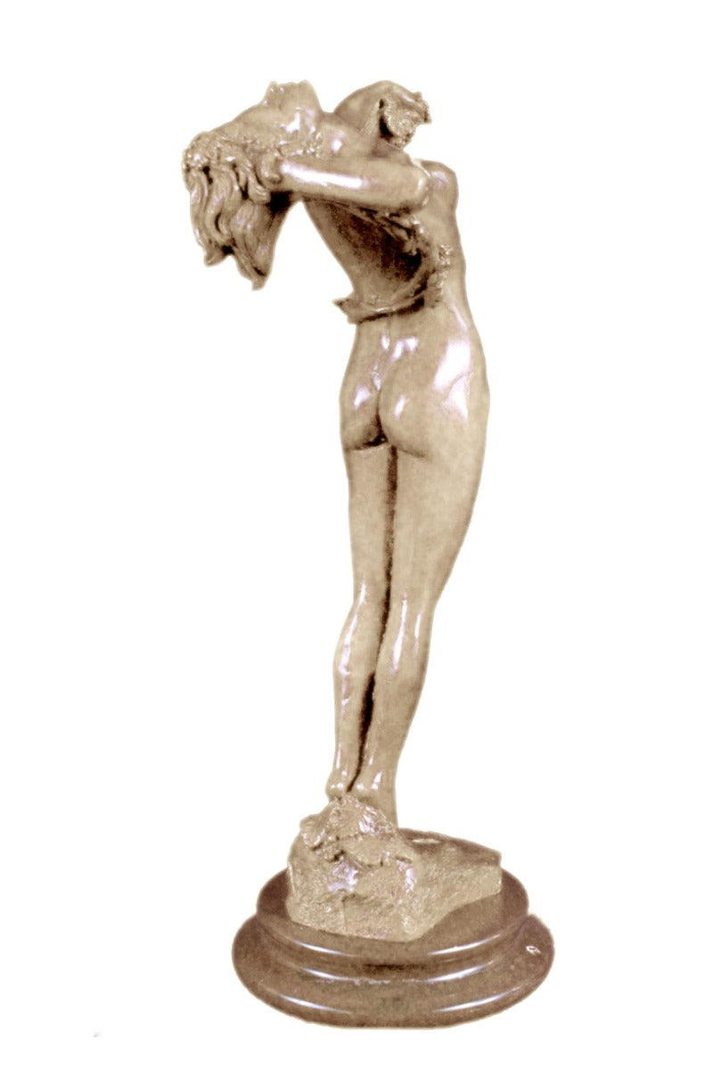 Handcrafted bronze sculpture SALE Vitalis By Vine With Woman Nude Cast Hot